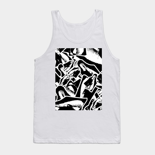 Lost in the middle of nowhere abstract art black and white Tank Top by POPPIN UP 